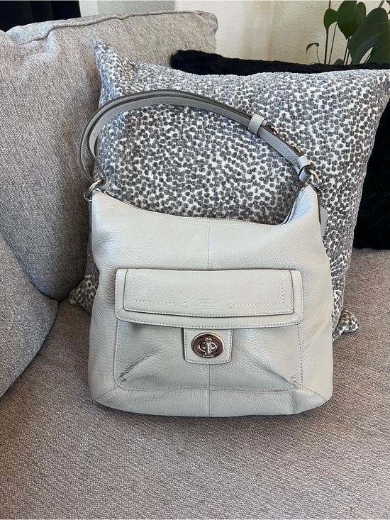 Coach Handbags - Coach Vintage Legacy Courtenay Hobo Bag Silver Hardware in Light Gray